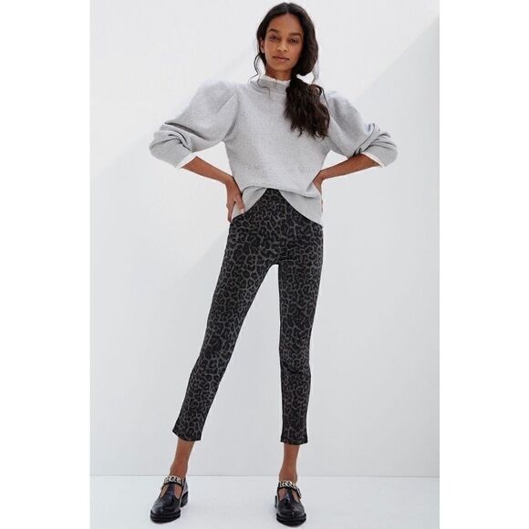NEW Anthropologie Sanctuary Leopard Shine Runway Leggings X-Small or Medium - Picture 2 of 4